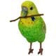 H16371 [クリップ置き 木の枝をくわえるセキセイインコ 緑]