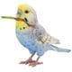 H16519-1 [クリップ置き 木の枝をくわえるセキセイインコ 青紫 （小）]