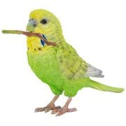 H16519 [クリップ置き 木の枝をくわえるセキセイインコ 緑 （小）]