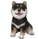 H21415-2 [左向き座り子黒柴犬]
