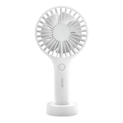 calon ハンディ扇風機 3段階風量調整 USB充電式 1200mAh ホワイト RFANLI012C01WH