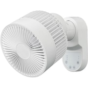 壁掛けサーキュレーター DCモーター搭載 15cm 3枚羽根 リモコン付き ホワイト KCF-1556/W