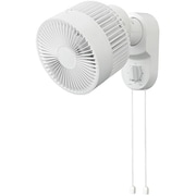壁掛けサーキュレーター ACモーター搭載 15cm 3枚羽根 ひも式 ホワイト KCF-1557/W