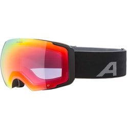 FALERA MAG Q スキー スノーボード ゴーグル 眼鏡対応 ブラックマット（Qレッド/クリア） A7310.8.31