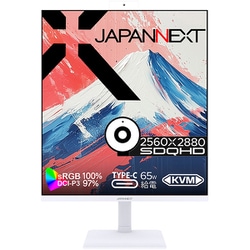 縦長モニター/27.6型/SDQHD（2560×2880）/16：18/IPSパネル/非光沢/HDR対応/HDMI×1 DP×1 USB-C×1/スピーカー内蔵/Webカメラ マイク搭載/2年保証 JN-IPS276SDQHD-HSPC6-CMS