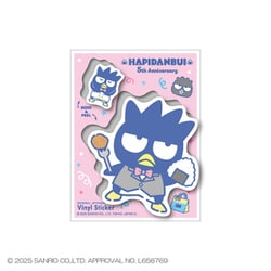 HV5-007 サンリオキャラクターズ はぴだんぶい 5周年 ハーフカットステッカー バッドばつ丸