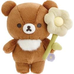 MV13901 リラックマ ぬいぐるみ 「BASIC RILAKKUMA Flower」テーマ チャイロイコグマ