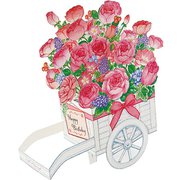 カード 誕生日祝い バラの花車 884243