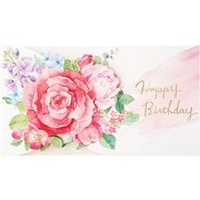 カード 誕生日祝い 半立体の花 ピンク 745014