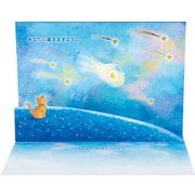 カード 誕生日祝い 流れ星とネコ 831654