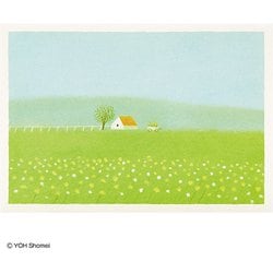 カード 多目的 草原に家 832057