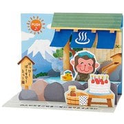 カード 誕生日祝い メロディー 温泉にサル 832251
