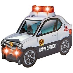 カード 誕生日祝い ライト＆メロディー パトカー 183318