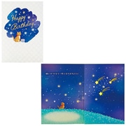 カード 誕生日祝い ライト&メロディー 夜空とネコ 184136