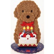 カード 誕生日祝い ライト&メロディー トイプードルケーキ 184161
