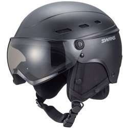 H-82 VISOR スキー スノーボード ヘルメット マットブラック（MBK） Mサイズ（54-58cm）