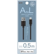 USB-A to Lightningケーブル 0.5m ブラック NS-25CASAL05-BK