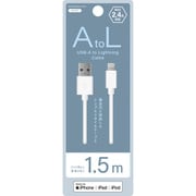 USB-A to Lightningケーブル 1.5m ホワイト NS-25CASAL15-WH