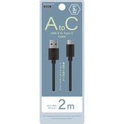 USB-A to Type-Cケーブル 2m ブラック NS-25CASAC20-BK