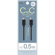 Type-C to Type-Cケーブル 0.5m ブラック NS-25CASCC05-BK
