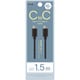 Type-C to Type-Cケーブル 1.5m ブラック NS-25CASCC15-BK