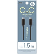 Type-C to Type-Cケーブル 1.5m ブラック NS-25CASCC15-BK
