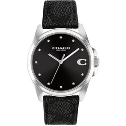 GREYSON 36mm 黒革ベルト 黒文字盤 正規品2年保証 14504112