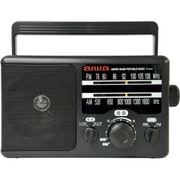 ホームラジオ AM/FM対応ラジオ アナログダイヤル式チューナー 乾電池/電源コンセント式 GAA4-PHR0001-BK