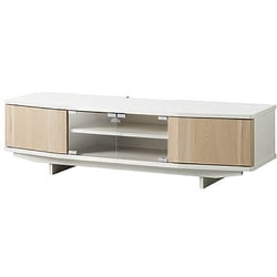 ～55V型 テレビラック スタンド併用可 ナチュラル×ホワイト AS-ANE1200-NA