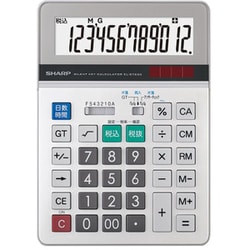 電卓 セミデスクタイプ 12桁 グリーン購入法適合 EL-S762K-X