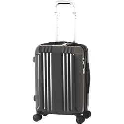 スーツケース デカかるEdge 拡張タイプ 旅行日数目安 34L/拡張時40L （機内持込可） 前輪ストッパー TSAロック搭載 ALI-089-18W ウェーブBK