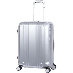 スーツケース デカかるEdge 拡張タイプ 旅行日数目安 5～7泊 52L/拡張時60L 前輪ストッパーTSAロック搭載 ALI-089-22W クロームシルバー