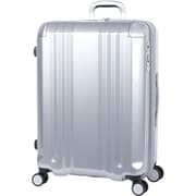 スーツケース デカかるEdge 拡張タイプ 旅行日数目安 5~7泊 70L/拡張時82L 前輪ストッパー TSAロック搭載 ALI-089-24W クロームシルバー
