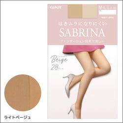 SABRINA サブリナ ベージュタイツ ストッキング 28デニール ライトベージュ M-L SB613MY