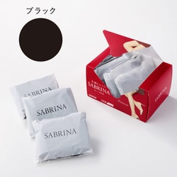 【ネット限定お得7足セット】SABRINA サブリナ 伝線しにくい美しい素肌感 定番・ナチュラルストッキング ブラック M-L SB517MY