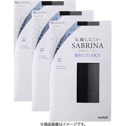 SABRINA サブリナ 3足組ストッキング 丈夫で美しい 破れにくい融着交編 ブラック L-LL SP833LY