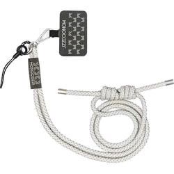 スマホショルダー 斜めがけ/首掛け/肩掛け 細め スマホストラップ ストラップ ホルダー 付 スマホ ショルダー ストラップ ESSENTIALS Rope Phone Strap ホワイトアンドグレー MC_SPASRPEES_WG