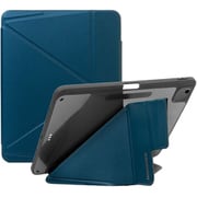 iPad Air M3 2025 11インチ M2 10.9 対応 ケース 手帳型 背面 クリア 3WAY スタンド ペンシル ホルダー 付 耐衝撃 保護 カバー LUCID REFINED ミッドナイトブルー MC_PACCSAILT_MB