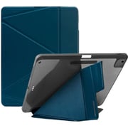 iPad Air 13インチ M3 2025 M2 対応 ケース 手帳型 背面 クリア 3WAY スタンド ペンシル ホルダー 付 耐衝撃 保護 カバー LUCID REFINED ミッドナイトブルー MC_PADCSAILT_MB