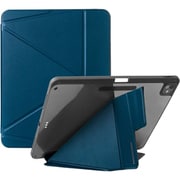 iPad Pro 13インチ M4 対応 ケース 手帳型 背面 クリア 3WAY スタンド ペンシル ホルダー 付 耐衝撃 保護 カバー LUCID REFINED ミッドナイトブルー MC_PPFCSAILT_MB