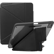 iPad Air M3 2025 11インチ M2 10.9 対応 ケース 手帳型 背面 クリア 3WAY スタンド ペンシル ホルダー 付 耐衝撃 保護 カバー LUCID REFINED ブラック MC_PACCSAILT_BK