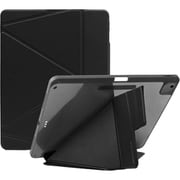 iPad Air 13インチ M3 2025 M2 対応 ケース 手帳型 背面 クリア 3WAY スタンド ペンシル ホルダー 付 耐衝撃 保護 カバー LUCID REFINED ブラック MC_PADCSAILT_BK