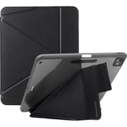 iPad Pro 13インチ M4 対応 ケース 手帳型 背面 クリア 3WAY スタンド ペンシル ホルダー 付 耐衝撃 保護 カバー LUCID REFINED ブラック MC_PPFCSAILT_BK