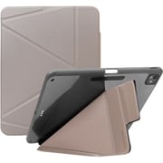 iPad Pro 13インチ M4 対応 ケース 手帳型 背面 クリア 3WAY スタンド ペンシル ホルダー 付 耐衝撃 保護 カバー LUCID REFINED エレファントグレー MC_PPFCSAILT_EG