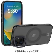 iPhone 16 対応 ケース クリア MagSafe 対応 スタンド 付き 耐衝撃 スマホケース マグセーフ 透明 スマホカバー LUCID トランスパレント/チャコール MC_IPNCSPTLP_TC