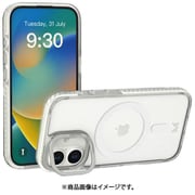iPhone 16 対応 ケース クリア MagSafe 対応 スタンド 付き 耐衝撃 スマホケース マグセーフ 透明 スマホカバー LUCID トランスパレント/シルバー MC_IPNCSPTLP_TS
