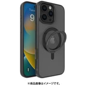 iPhone 16 Pro Max 対応 ケース クリア MagSafe 対応 回転 リング スタンド ストラップホール 付き 耐衝撃 スマホケース マグセーフ 透明 スマホカバー #SAFEPROTECT ブラック MC_IPGCSPTSP_BK