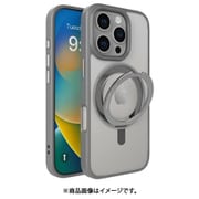 iPhone 16 Pro 対応 ケース フロスト クリア MagSafe 対応 回転 リング スタンド ストラップホール 付き 耐衝撃 スマホケース マグセーフ 透明 スマホカバー #SAFEPROTECT グレー MC_IPRCSPTSP_GY