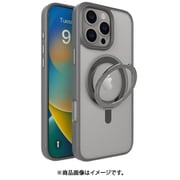 iPhone 16 Pro Max 対応 ケース クリア MagSafe 対応 回転 リング スタンド ストラップホール 付き 耐衝撃 スマホケース マグセーフ 透明 スマホカバー #SAFEPROTECT グレー MC_IPGCSPTSP_GY