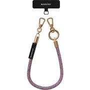 スマホ ストラップ ちぎれない ホルダー 付 落下防止 手首 軽量 携帯ストラップ 円形 カラビナ 付 スマホストラップ Wrist Strap (8.3mm) ミスティピンク ME_SPASRPEW8_MP